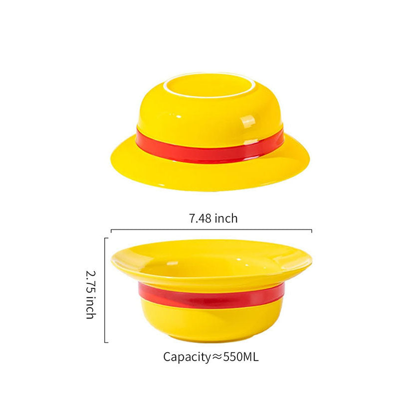 Luffy/Ace/Sabo role logo lovely cartoon interesting straw hat bowl