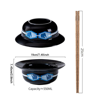 Luffy/Ace/Sabo role logo lovely cartoon interesting straw hat bowl