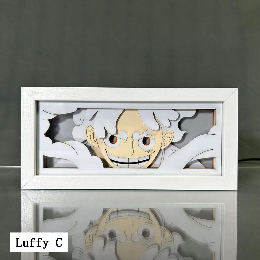 Luffy/Ace/Zoro three-dimensional character photo frame decoration