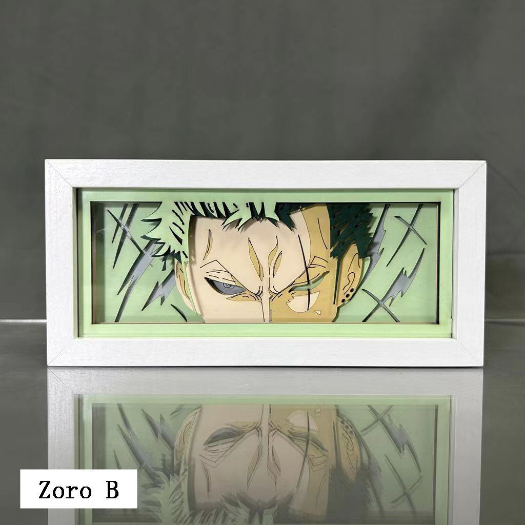 Luffy/Ace/Zoro three-dimensional character photo frame decoration