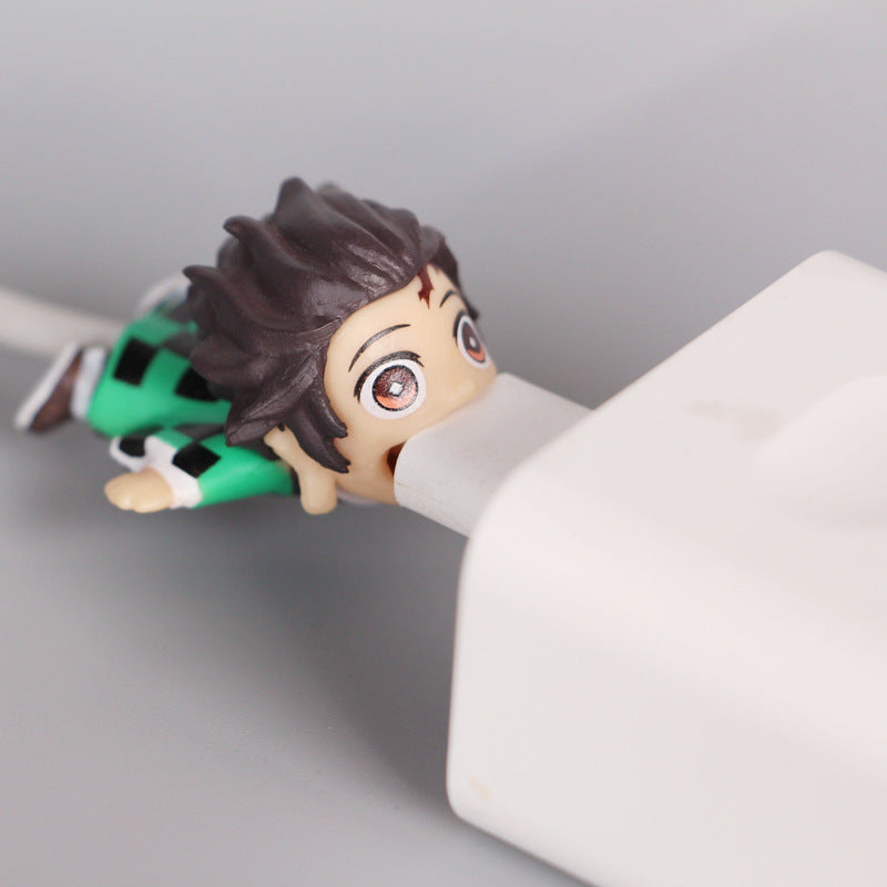 Kamado Tanjirou Cable Case Cute anime character shape charging cable case