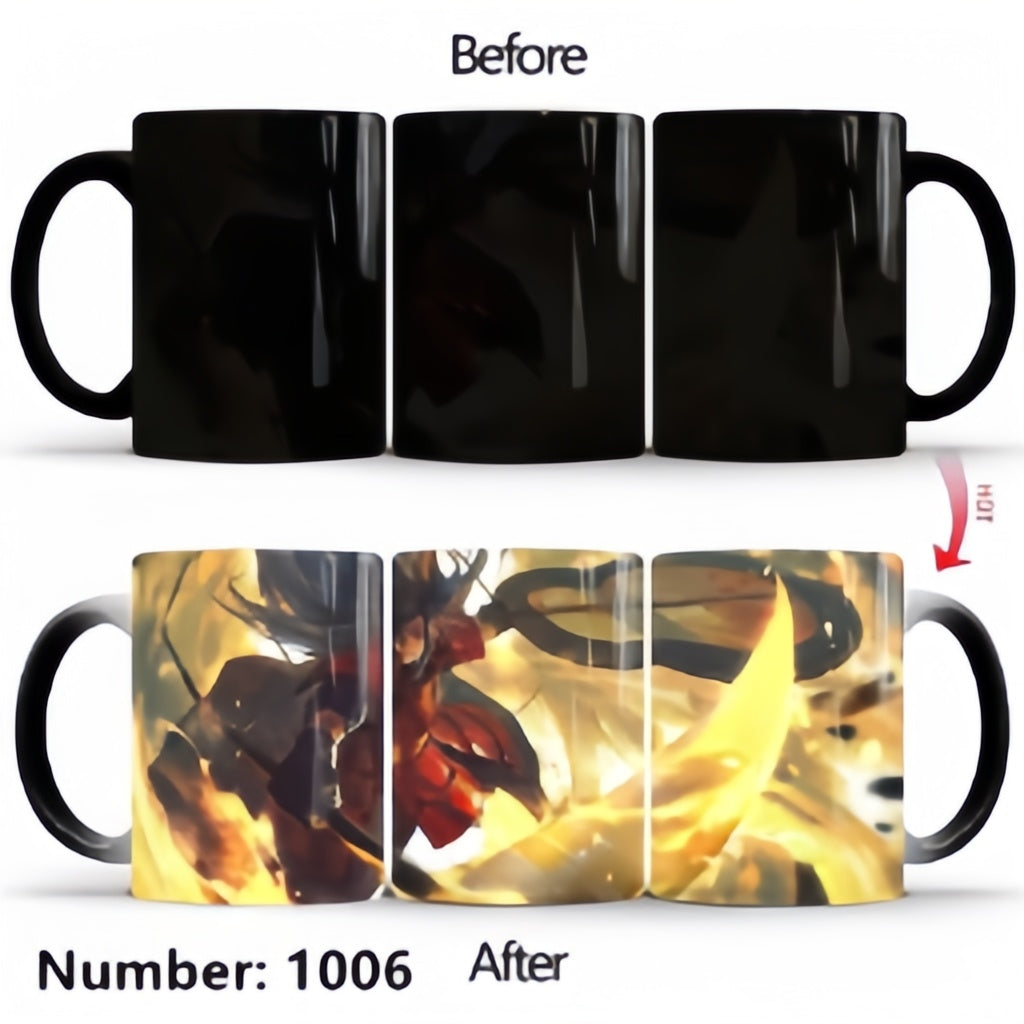 Uzumaki/Sasuke Color-Changing Mug Ceramic Heated Water Gradient Magic Coffee Mug cup