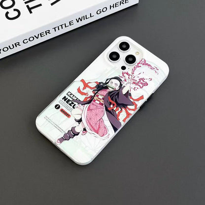 Tanjirou/Nezuko Apple exquisite Trend Silicone Anti-collision phone case