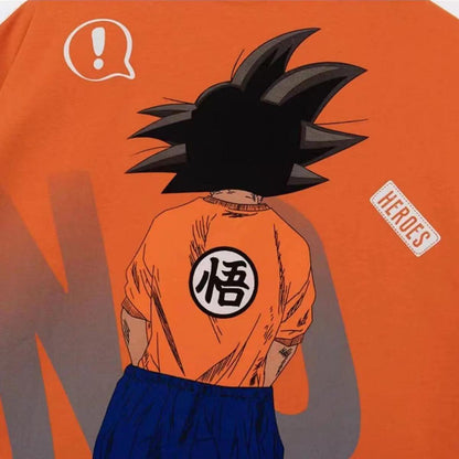 Son Goku pure cotton short sleeve men's summer T-shirt all cotton print handsome cool loose T-shirt