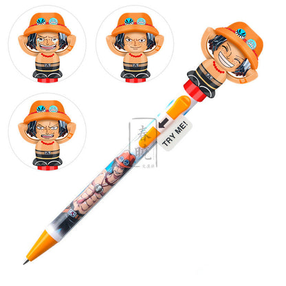 Luffy/Ace/Sabo character model ballpoint pen with changeable face