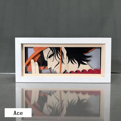 Luffy/Ace/Zoro three-dimensional character photo frame decoration