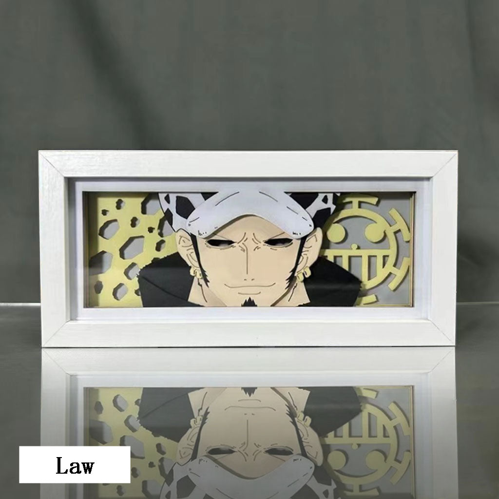 Luffy/Ace/Zoro three-dimensional character photo frame decoration