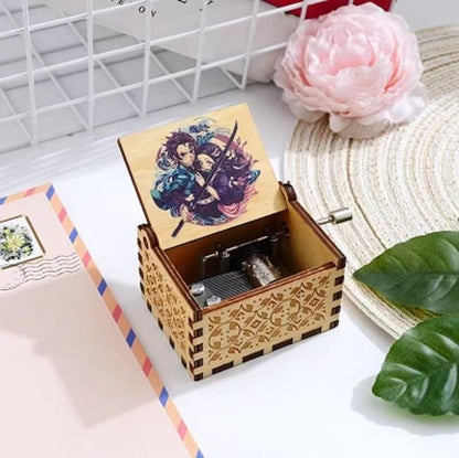 Tanjirou/Nezuko handmade wooden music box Music box creative music box