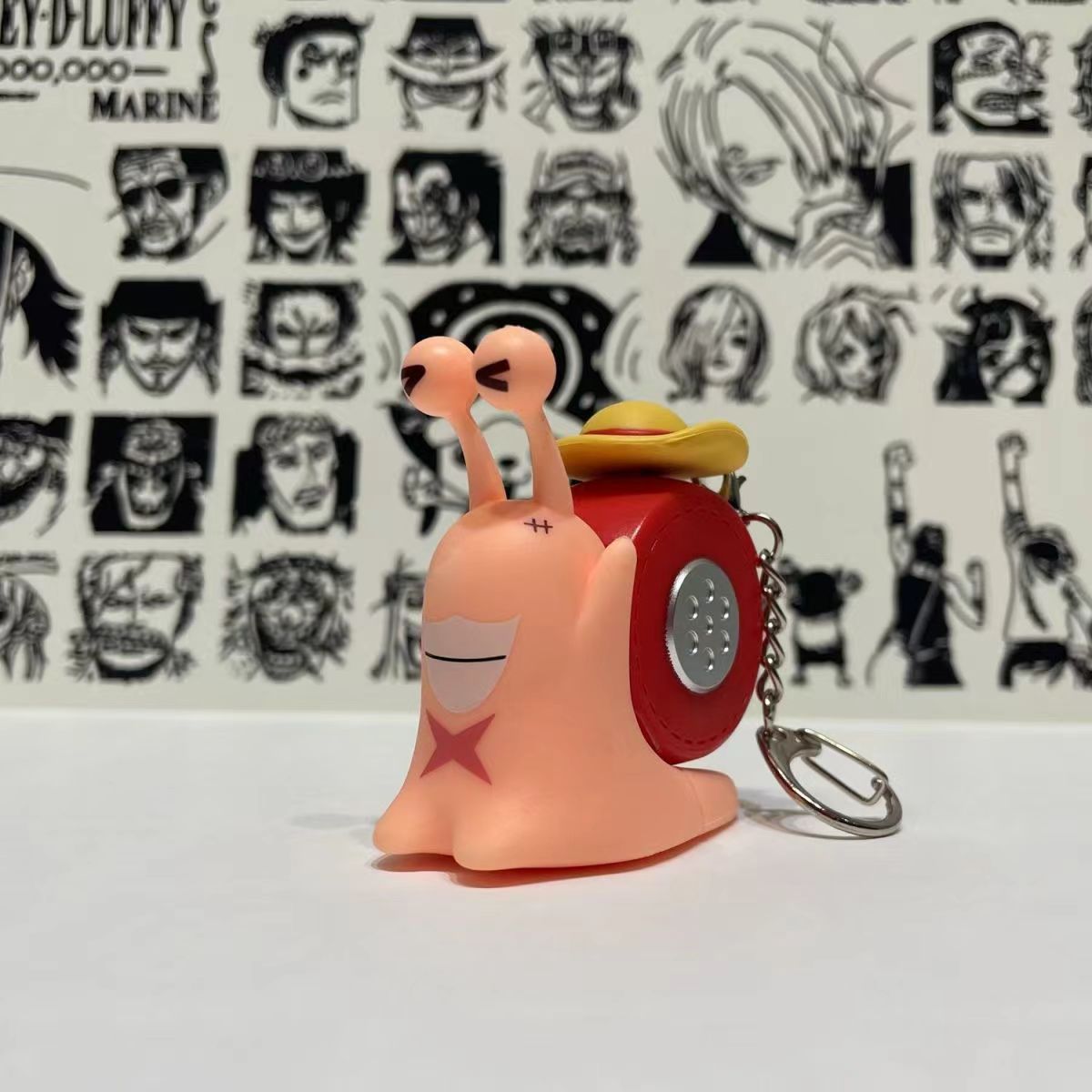 Luffy/Ace/Sabo Den Den Mushi recording sound toy keychain, exclusive sound retention, fun to accompany