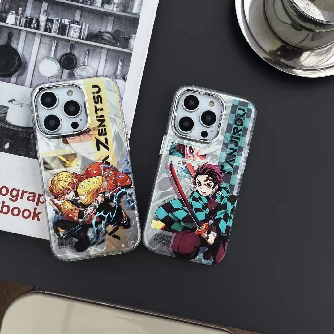 Tanjirou/Zenitsu Apple exquisite Trend Silicone Anti-collision phone case