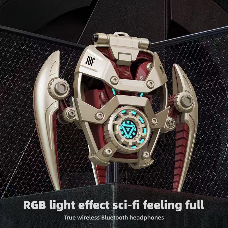 Iron Man MR28 Mech style gaming noise-cancelling sports anti-drop Bluetooth headset