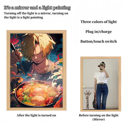 Luffy/Zoro/Sanji can be used as mirrors and decorative paintings light painting