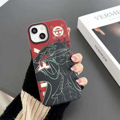 Luffy/Shanks iPhone silicone crash-resistant phone case