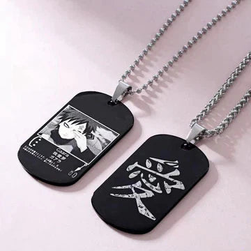 Uzumaki/Sasuke/Kakashi Ninja series handsome necklace with black finish.