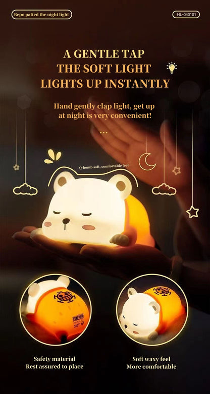 Bepo soft silicon night light warm accompany every night