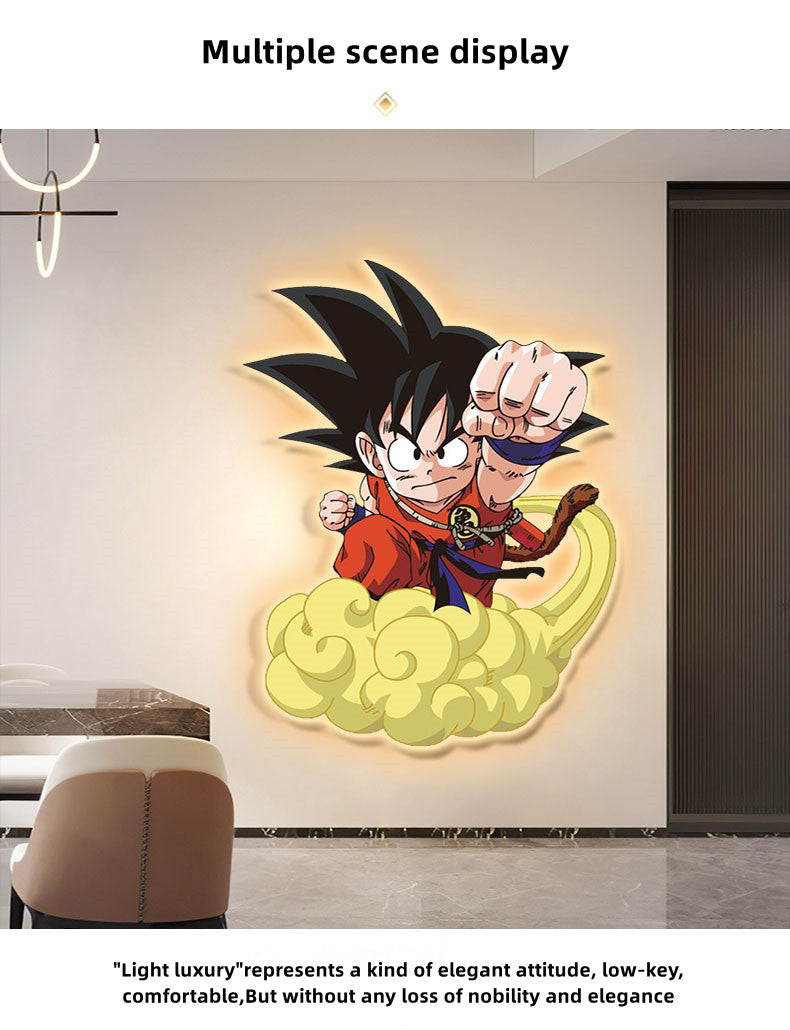 Son Goku/Son Gohan modelling handsome LED lights bring mural