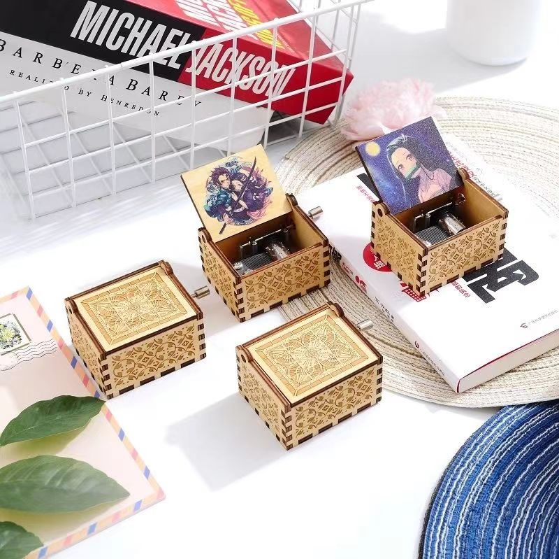 Tanjirou/Nezuko handmade wooden music box Music box creative music box