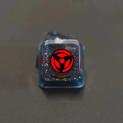 Shuukaku/Kurama/Sharingan handmade transparent resin keycap