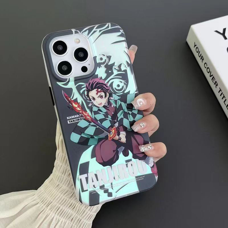 Tanjirou/Nezuko Apple exquisite Trend Silicone Anti-collision phone case