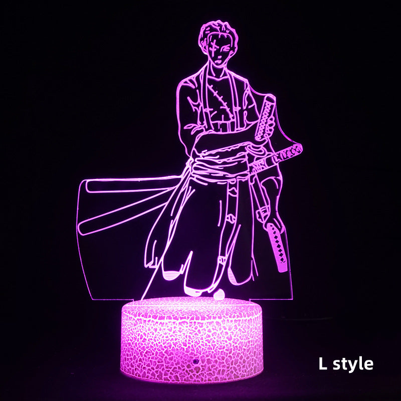 Luffy/Zoro/Sanji Acrylic Panel Character Night Lights