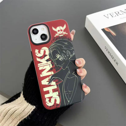 Luffy/Shanks iPhone silicone crash-resistant phone case