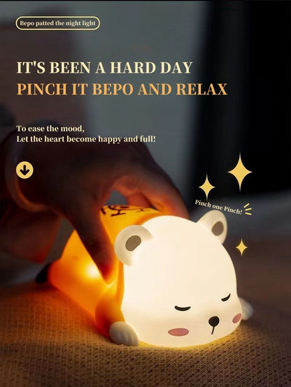 Bepo soft silicon night light warm accompany every night