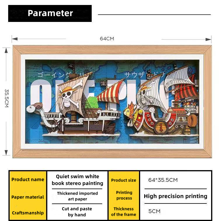 Going Merry/Thousand Sunny handsome cartoon handicraft 3D drawing