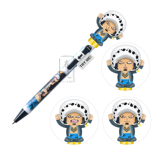 Luffy/Ace/Sabo character model ballpoint pen with changeable face