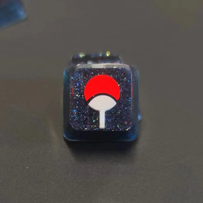 Shuukaku/Kurama/Sharingan handmade transparent resin keycap