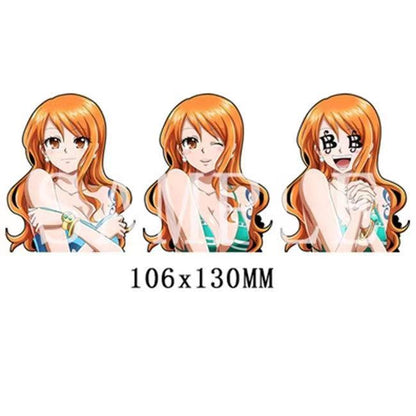 Luffy/Zoro/Nami 3D gradient stickers