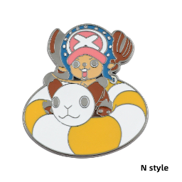 Luffy/Zoro/Sanji alloy skull mark straw hat cartoon badge brooch