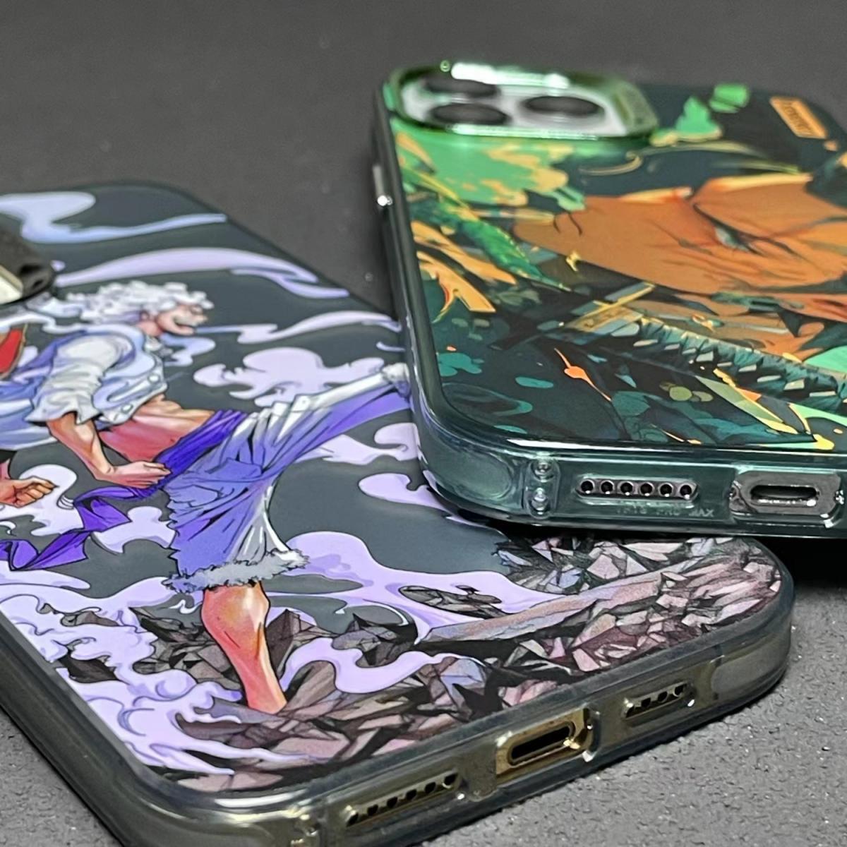 Luffy/Zoro iPhone silicone crash-resistant phone case