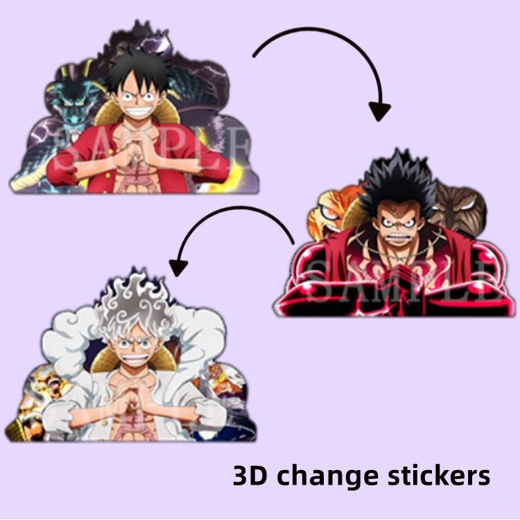 Luffy/Zoro/Nami 3D gradient stickers