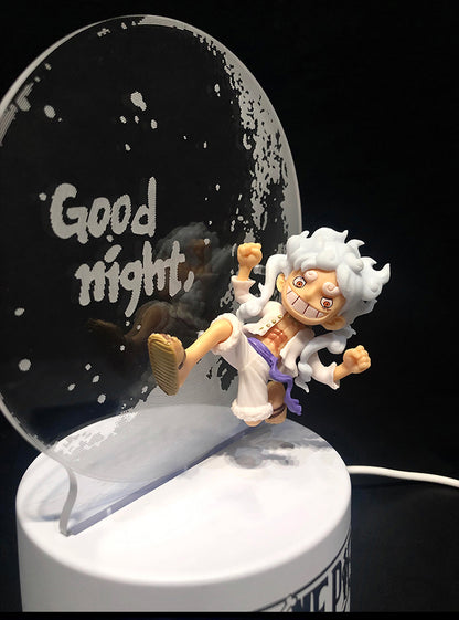 Nika Luffy Moon Night Light with Nika Luffy small hand tricolor change creative unlimited