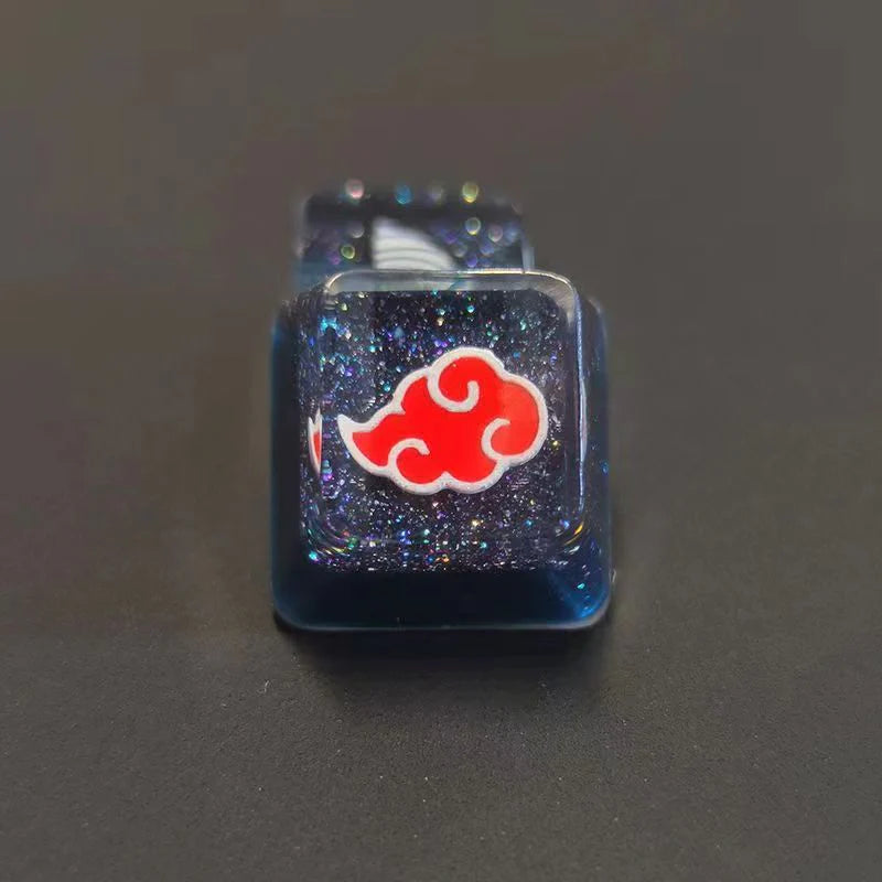 Shuukaku/Kurama/Sharingan handmade transparent resin keycap