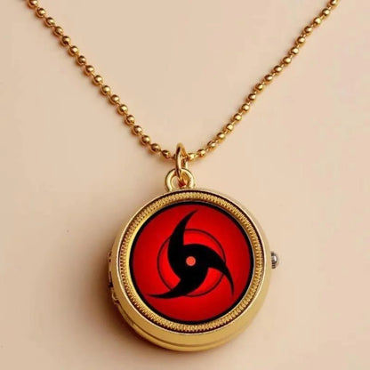 Kakashi and characters related to the unique shape, Sharingan pocket watch.