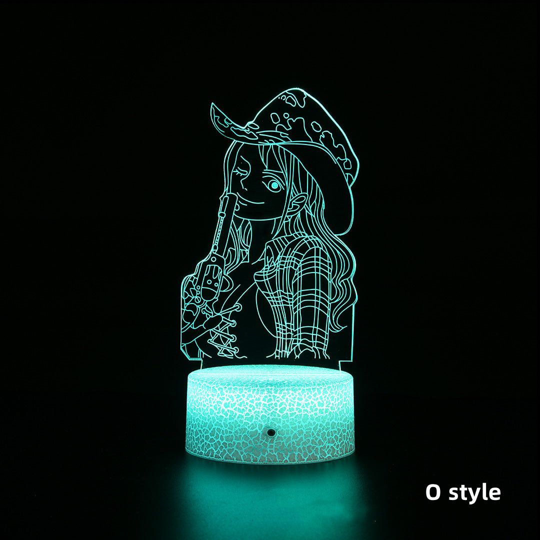 Luffy/Zoro/Sanji Acrylic Panel Character Night Lights