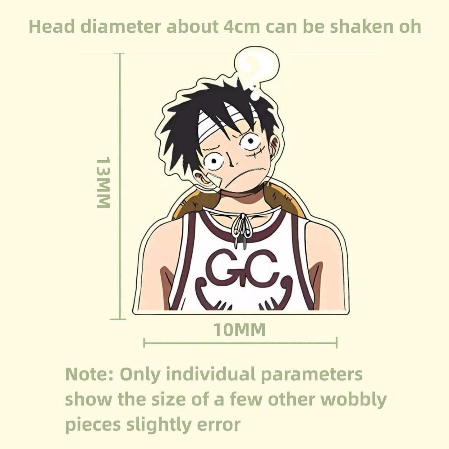 Luffy/Zoro/Sanji character model bobble head ornament