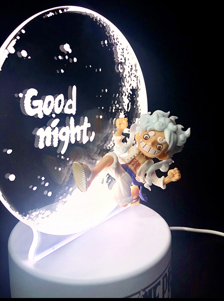 Nika Luffy Moon Night Light with Nika Luffy small hand tricolor change creative unlimited