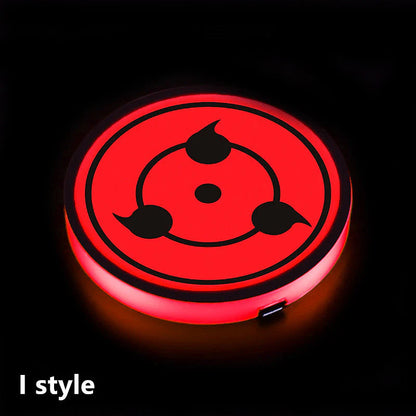 Sharingan Car 7 Color Changing Intelligent Sensing Coasters