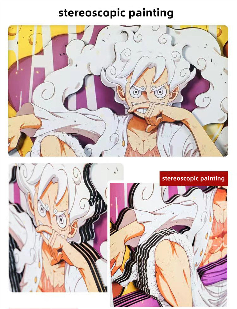 Luffy/Ace/Zoro handsome cartoon handicraft 3D drawing