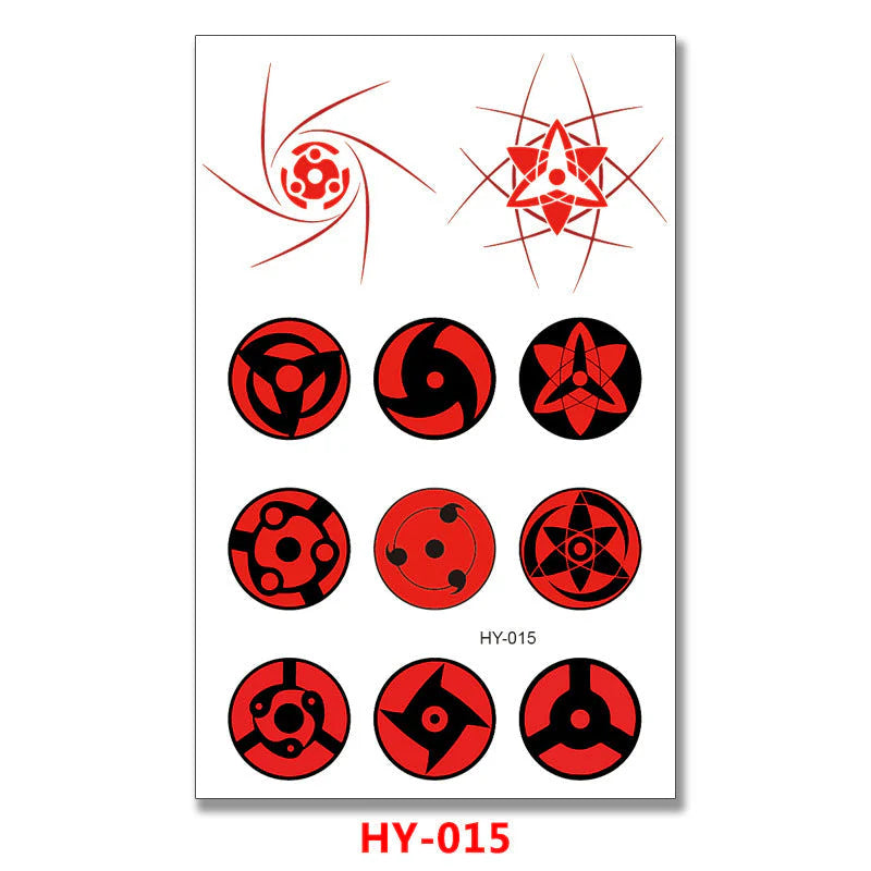 Uzumaki/Sasuke Cool character tattoo stickers