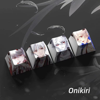 Nezuko/Tanjirou/Tokitou Muichirou Creative transparent cute mechanical keyboard cap