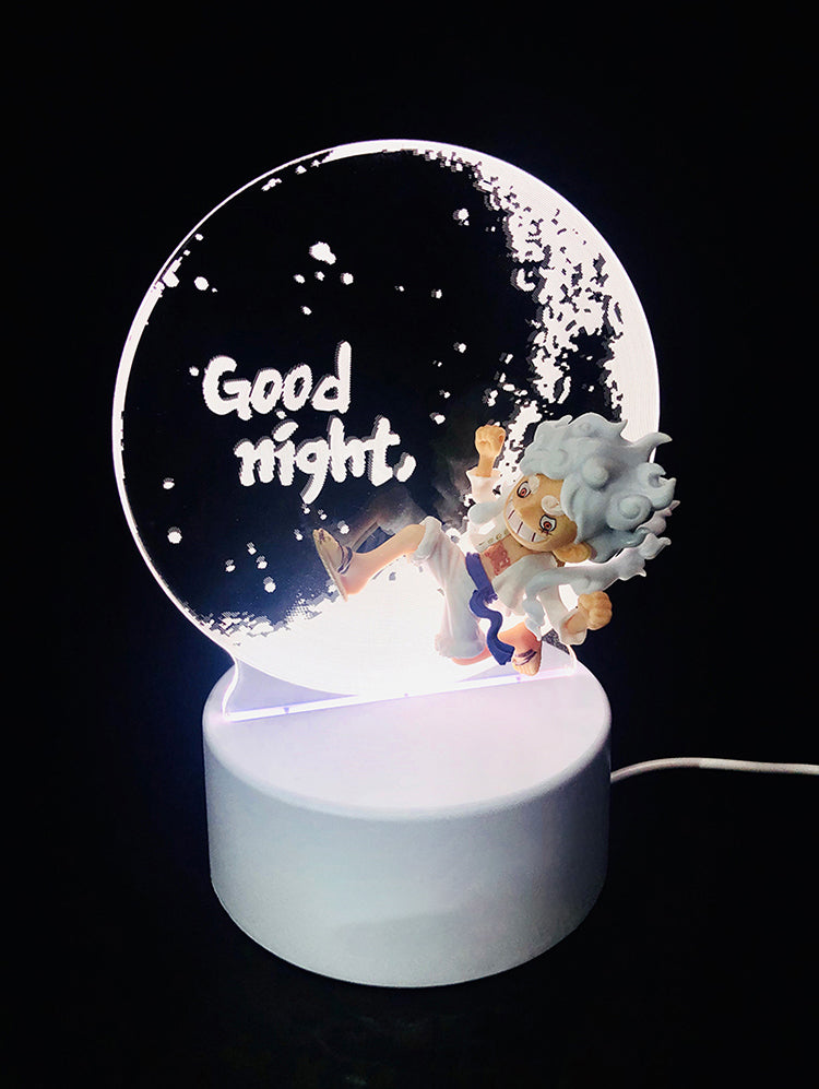 Nika Luffy Moon Night Light with Nika Luffy small hand tricolor change creative unlimited