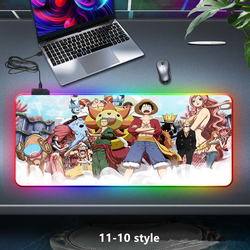 Luffy Cool LED Color Changing Thickened Mouse Pad with Seven Colors