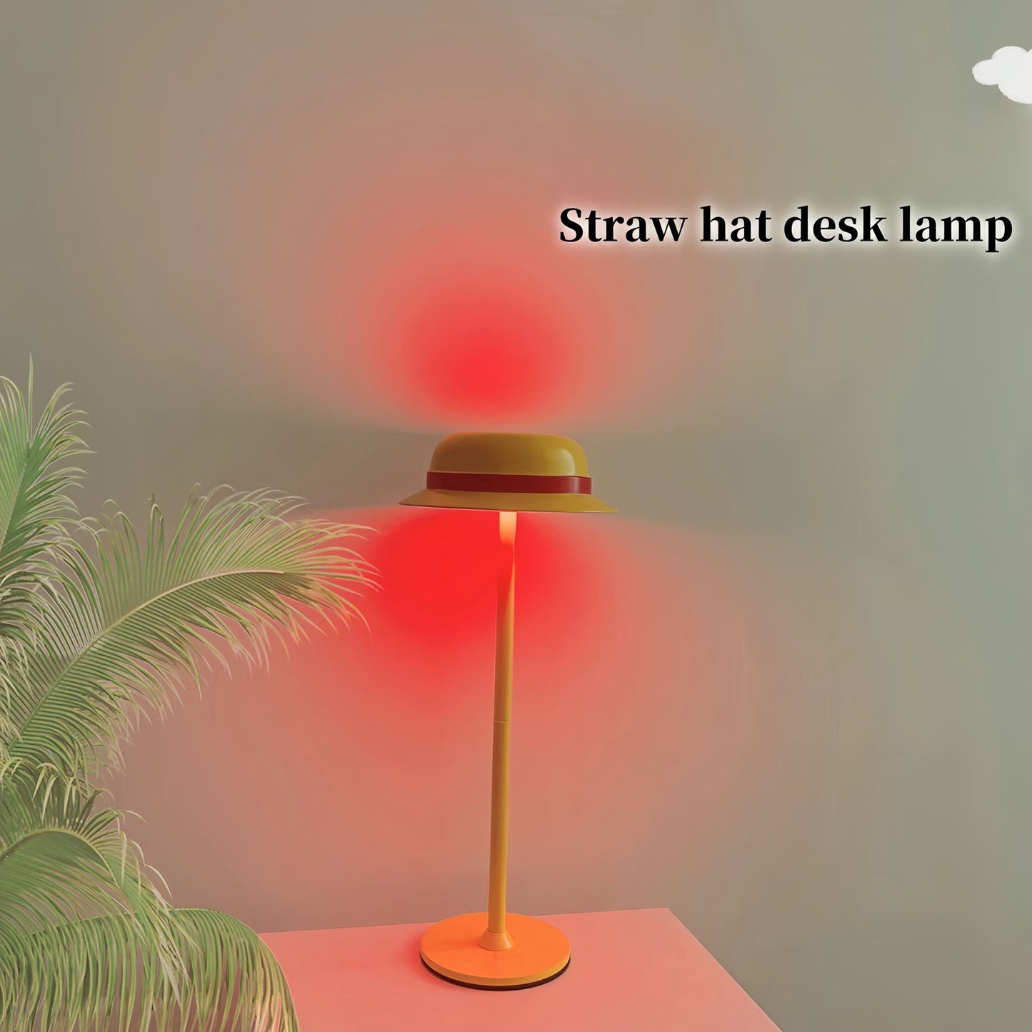 Luffy straw hat shape metal table lamp night light