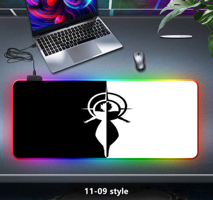 seven color light color change thickened mouse pad LED light keyboard pad game