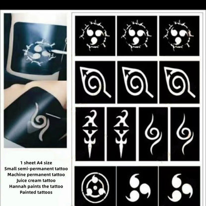 Sasuke Cursed Mark Waterproof men's and women's durable tattoo decals herbal tattoo stickers