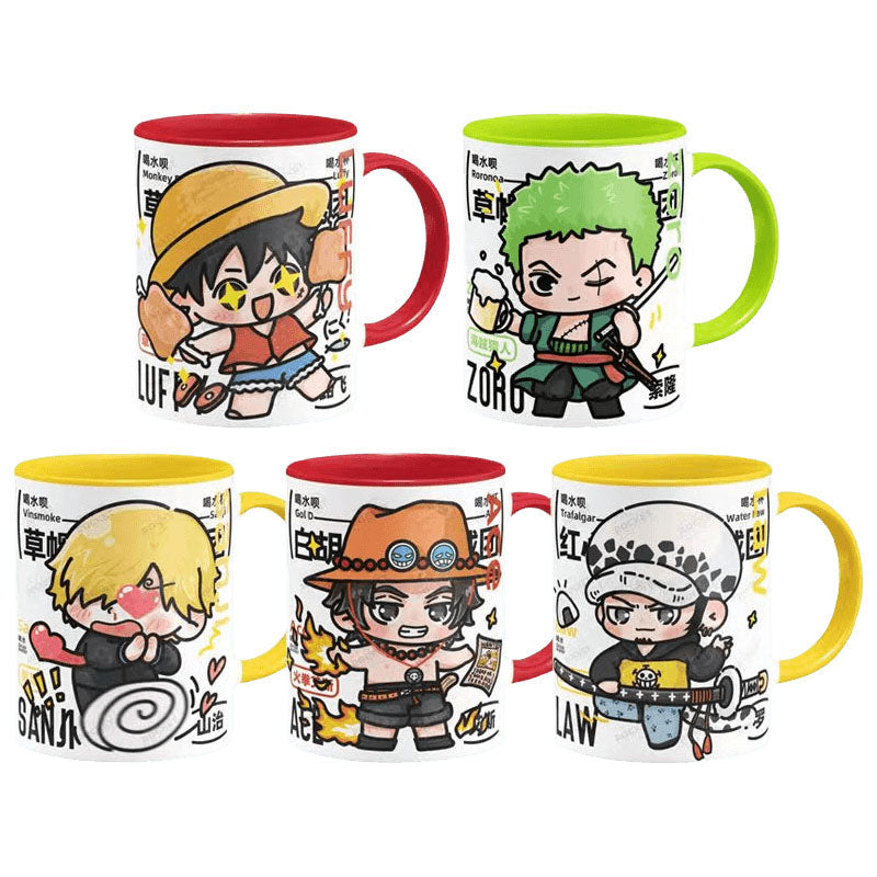 Luffy/Zoro/Ace Cute Character Pattern Heat Resistant and Durable Mugs