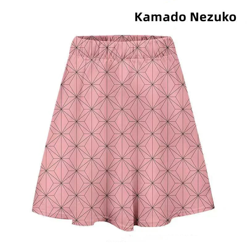 tanjiro/nezuko Comfortable soft skirt with character pattern